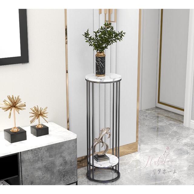 サイドテーブル 人造大理石コンソールテーブル 玄関テーブル 花台 電話台