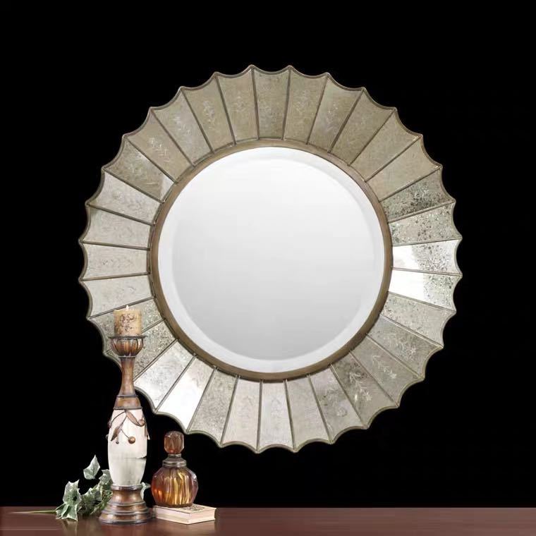 鏡 壁掛け鏡 壁掛け 壁掛け ミラ 80x80cm 調