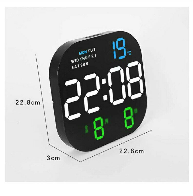 壁掛け時計 壁時計 掛け時計 おしゃれ 北欧 大型 led 壁掛け時計 置き時計 clock 目覚まし時計 壁掛け 温度計 LED 電子壁掛け時計 壁掛け温度計湿度計 電子壁掛け時計 照明 2way 置時計 壁掛け時計 モコン付 日付 温度表示 3