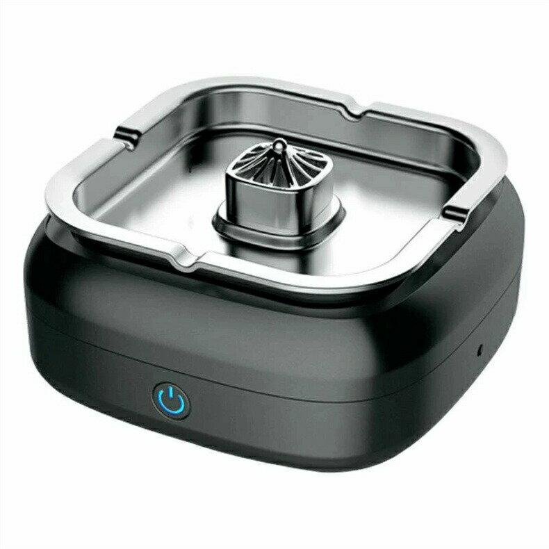 灰皿 脱臭機 卓上空気清浄機 スモークレス灰皿 吸引力が強い 2段階の風量調整 USB充電式 ケーブル付き ..