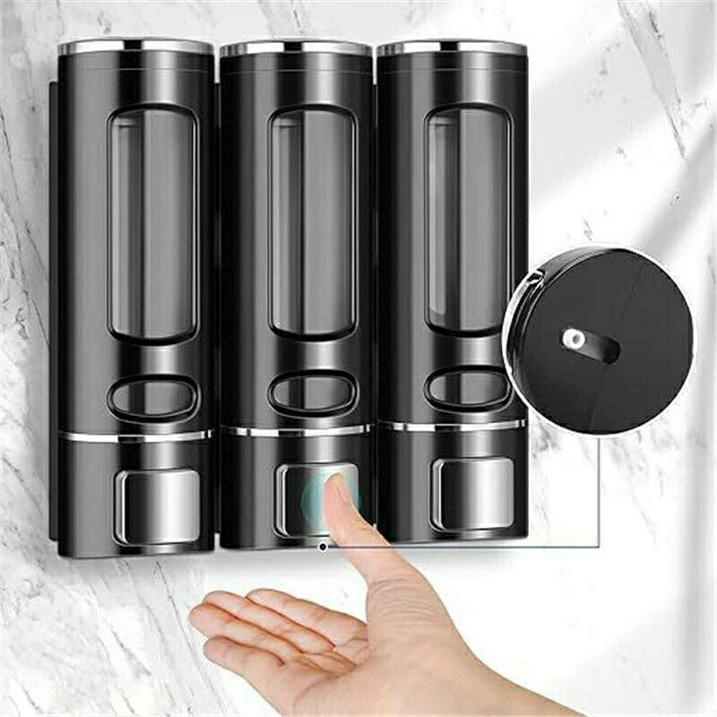 Sinessy 楽天市場店のシャンプーボトル 壁掛け シャンプーボトル 大容量 400ml 1個 2個 3個セット バス収納 壁掛け式 ディスペンサー 詰め替えボトル 入浴用品｜アングル3