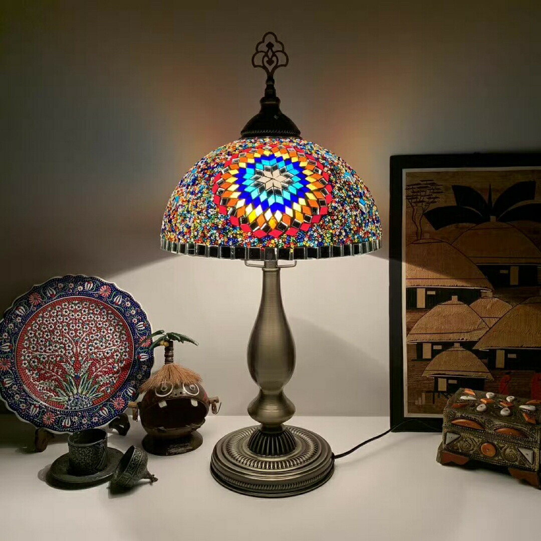 トルコモザイクランプ テーブルランプ ステンドグラス インテリア照明 ベッド灯