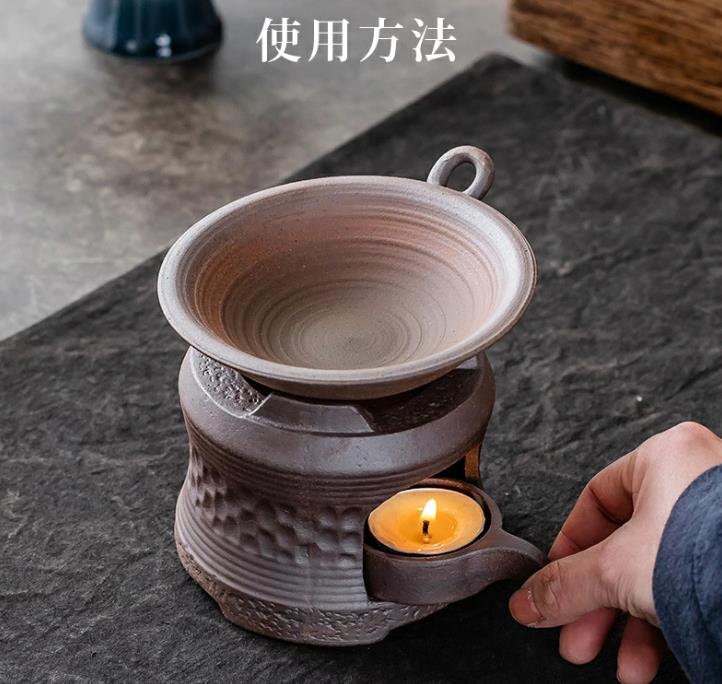 茶香炉 セット 陶器製 ローソク お茶用 香炉 ギフト お祝い お返し かわいい お土産