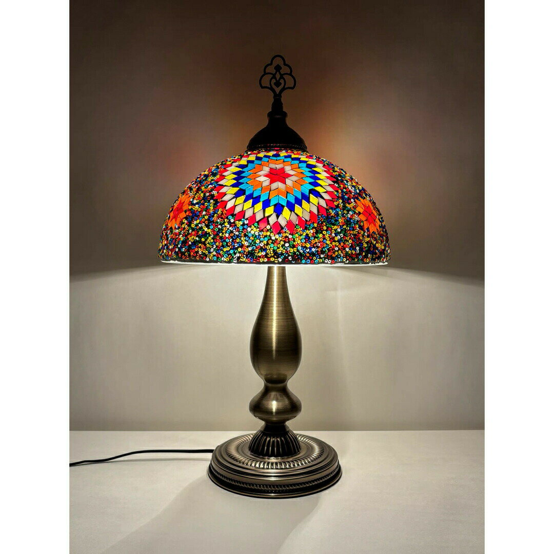 トルコモザイクランプ テーブルランプ ステンドグラス インテリア照明 ベッド灯