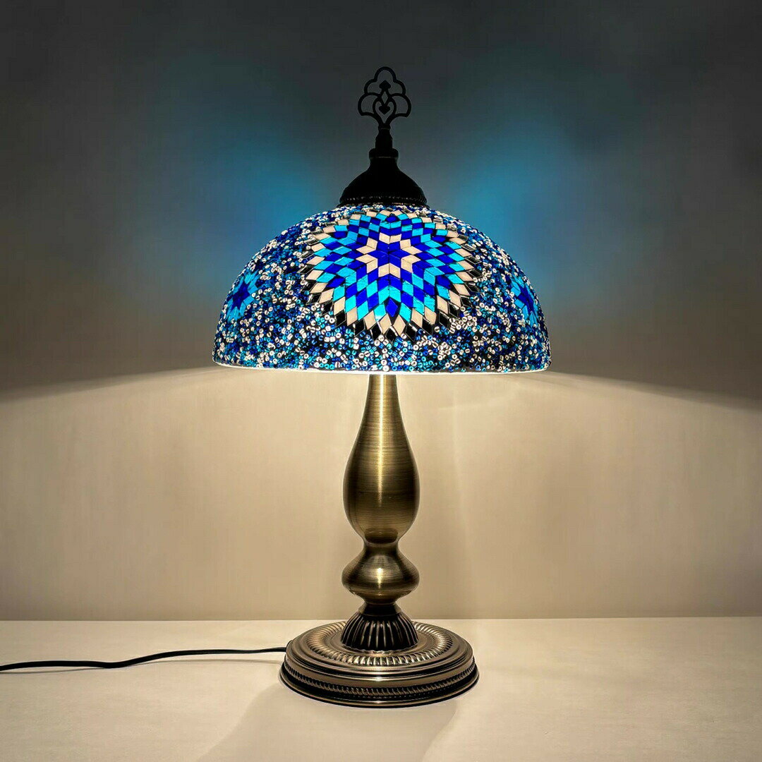 トルコモザイクランプ テーブルランプ ステンドグラス インテリア照明 ベッド灯