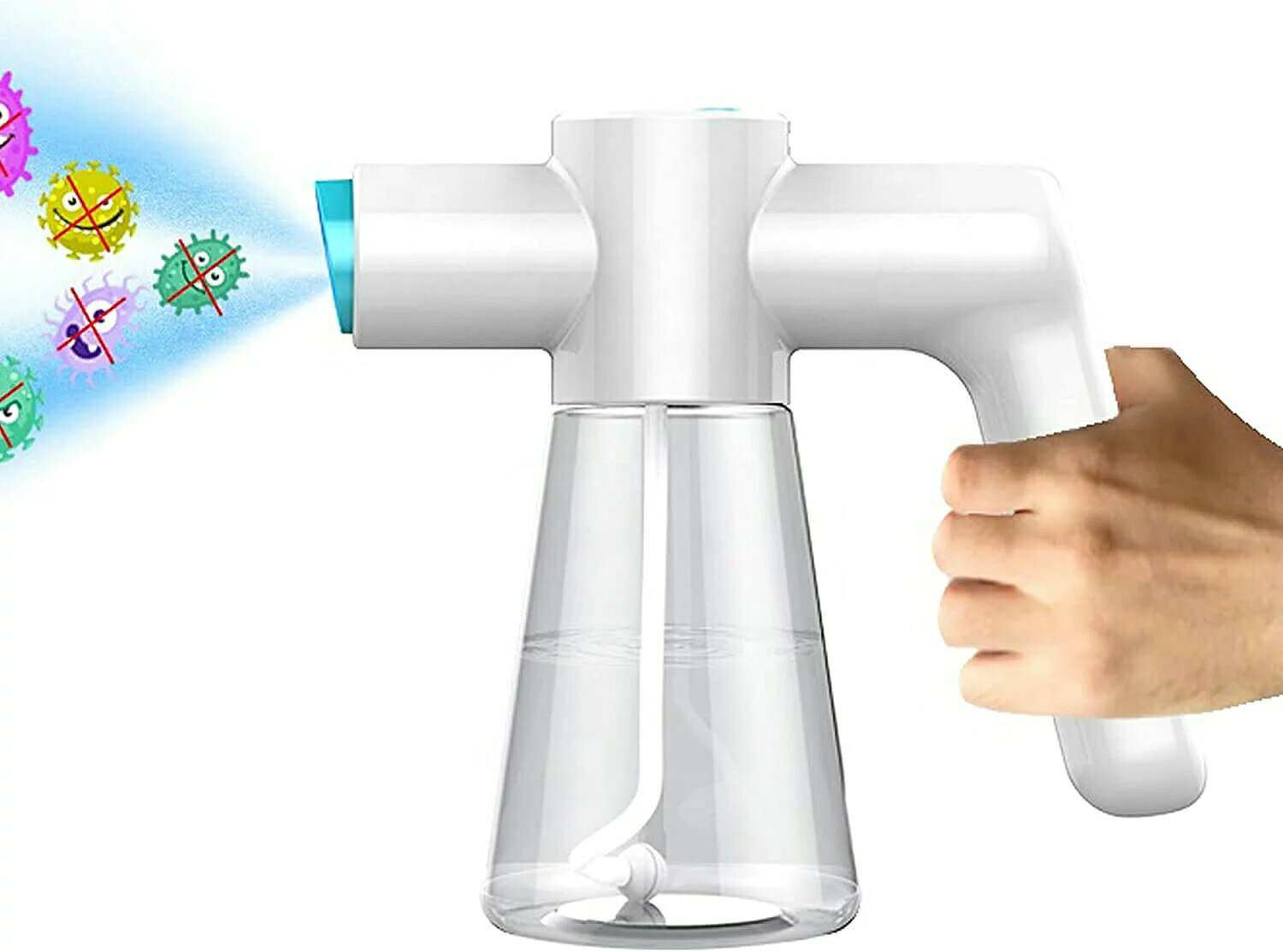 ナノスプレーガン 消毒剤ミストガン 噴霧器 消毒噴霧器 霧吹き スプレーボトル 電動スプレー 消毒スプレー 730ml ナノアトマイザー USB充電式 アルコール 次亜塩素酸水 室内 飲食店 ウイルス対策 害虫用 ウイルス対策 コロナ対策