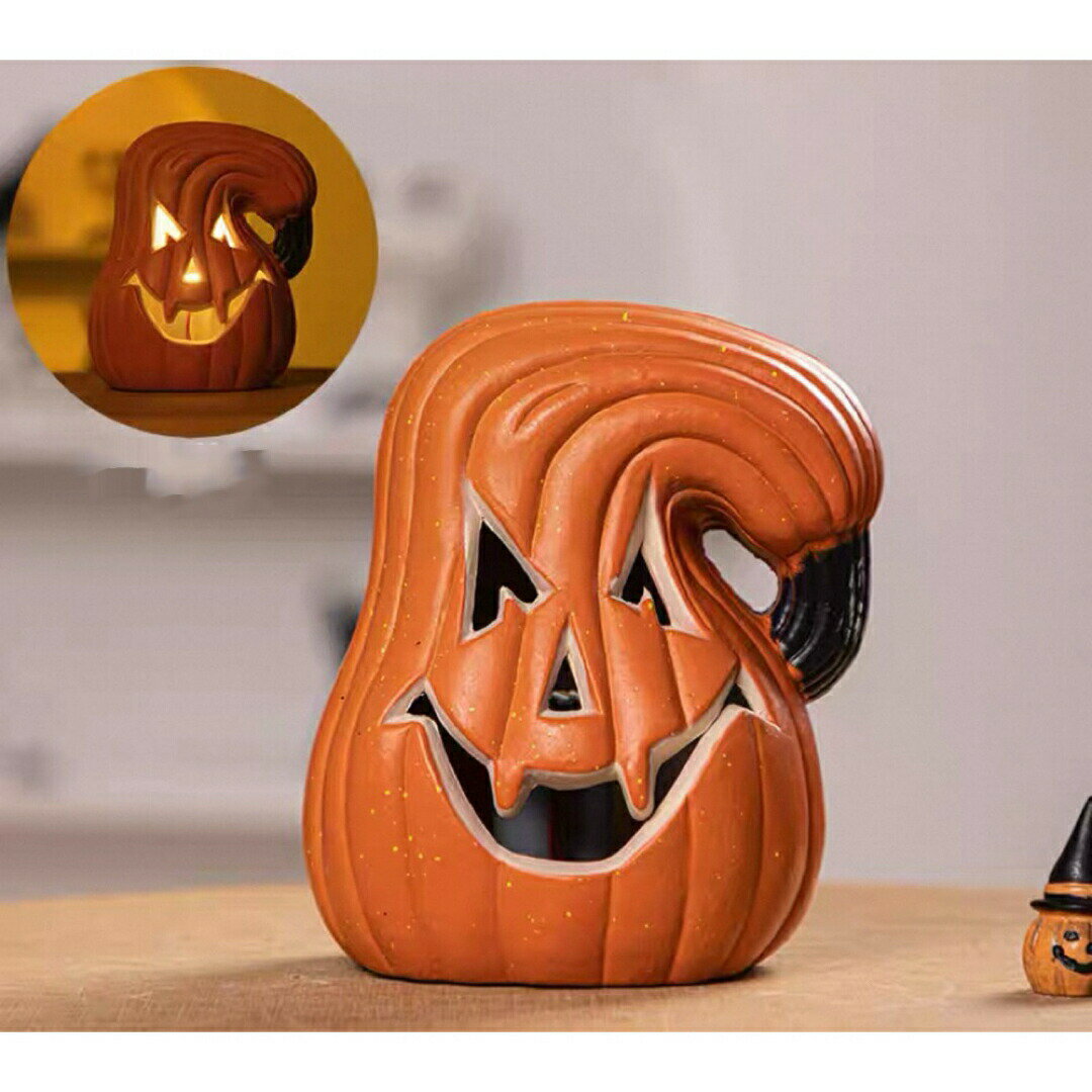 樂天商城 - ハロウィン かぼちゃランタン LEDライト付き ジャックオーランタン 装飾置物