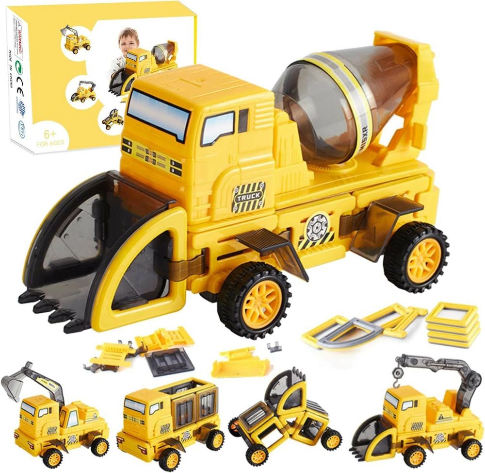 送料無料】建設車両 車両おもちゃセット 知育玩具 工事車両 作業車おもちゃ 20種類変化 DIY 働く車 知育パズル マグネットブロック 女の子 男の子 エコ素材 入園式 出産祝い こどもの日 ゴールデンウイーク クリスマス 誕生日プレゼント 贈り物 62PCS