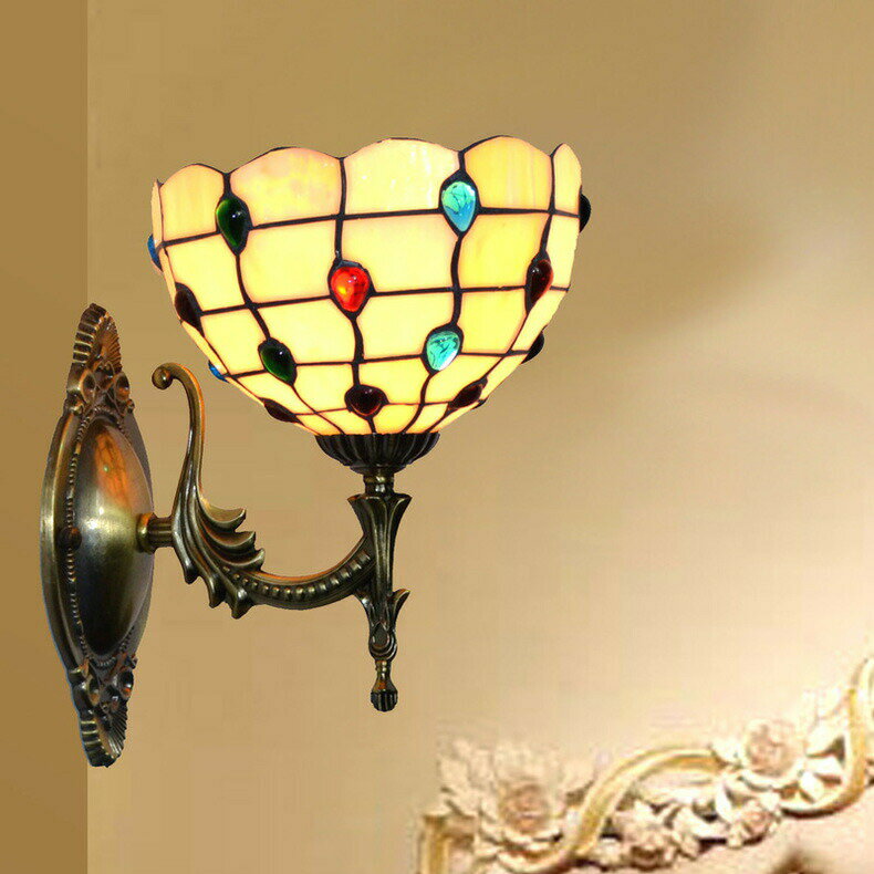 ブラケットライト 壁掛け照明ステンドグラス 玄関 照明器具 壁掛け灯アンティーク