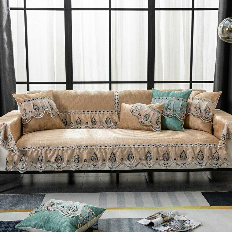 樂天商城 - SO150夏用冷感ソファーシート ソファーカバー シーズン通用タイプ サイズオーダー可能 滑りどめ生地 1点セット