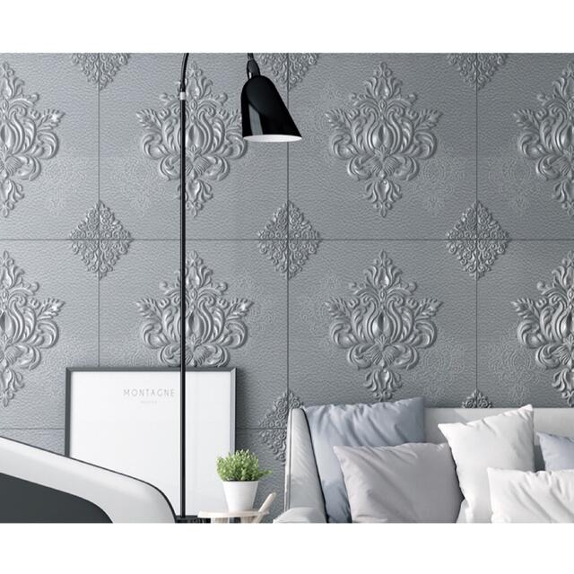 50枚 70cm×70cm 背景壁 3D立体レンガ模様壁紙 防水 汚い防止