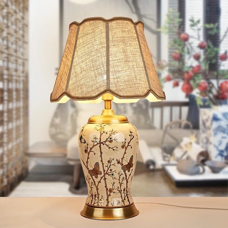 Orchid Lamps - 照明スタンドライト テーブルランプ デスクライト 卓上ステンド ．高級陶器ステンド
