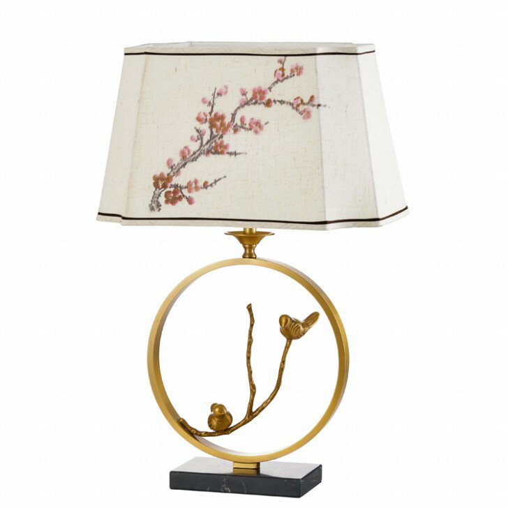 Orchid Lamps - D175インテリア照明 テーブルスタンド 照明スタンド 卓上テーブルライト． 銅スタンド.人造大理石