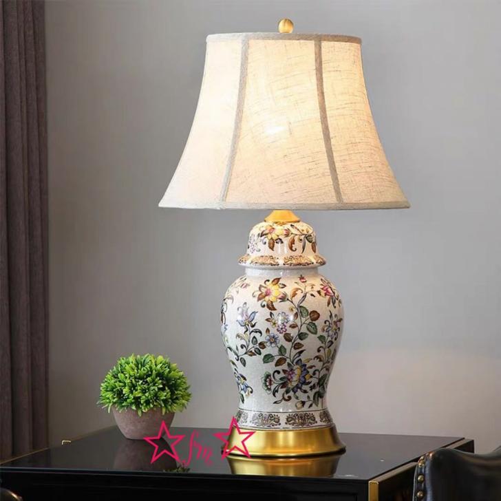 Orchid Lamps - 照明スタンドライト テーブルランプ デスクライト 高級陶器卓上ステンド 高さ63cm