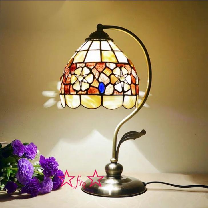 豪華卓上ステンド 照明スタンドライト テーブルランプ デスクライト ガラス工芸スタンド
