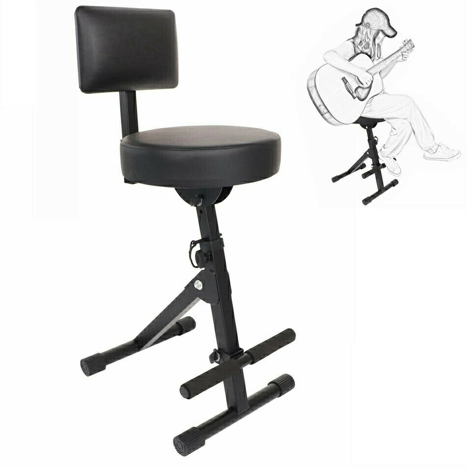 ベースギター演奏用椅子折りたたみ式1脚ギタースタンドチェア ベースギター椅子 1脚 折りたたみ式 ギタ..