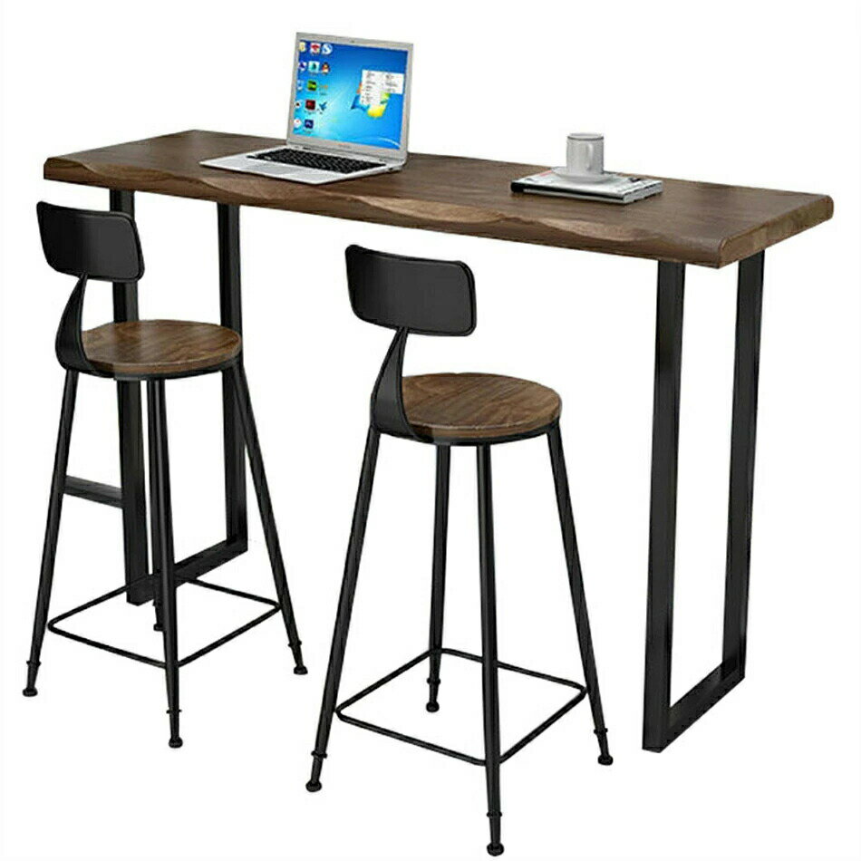 ハイテーブル カウンターテーブル 木製 バーテーブル 無垢材 業務用 店舗用 カフェ チェア キッチンカ..