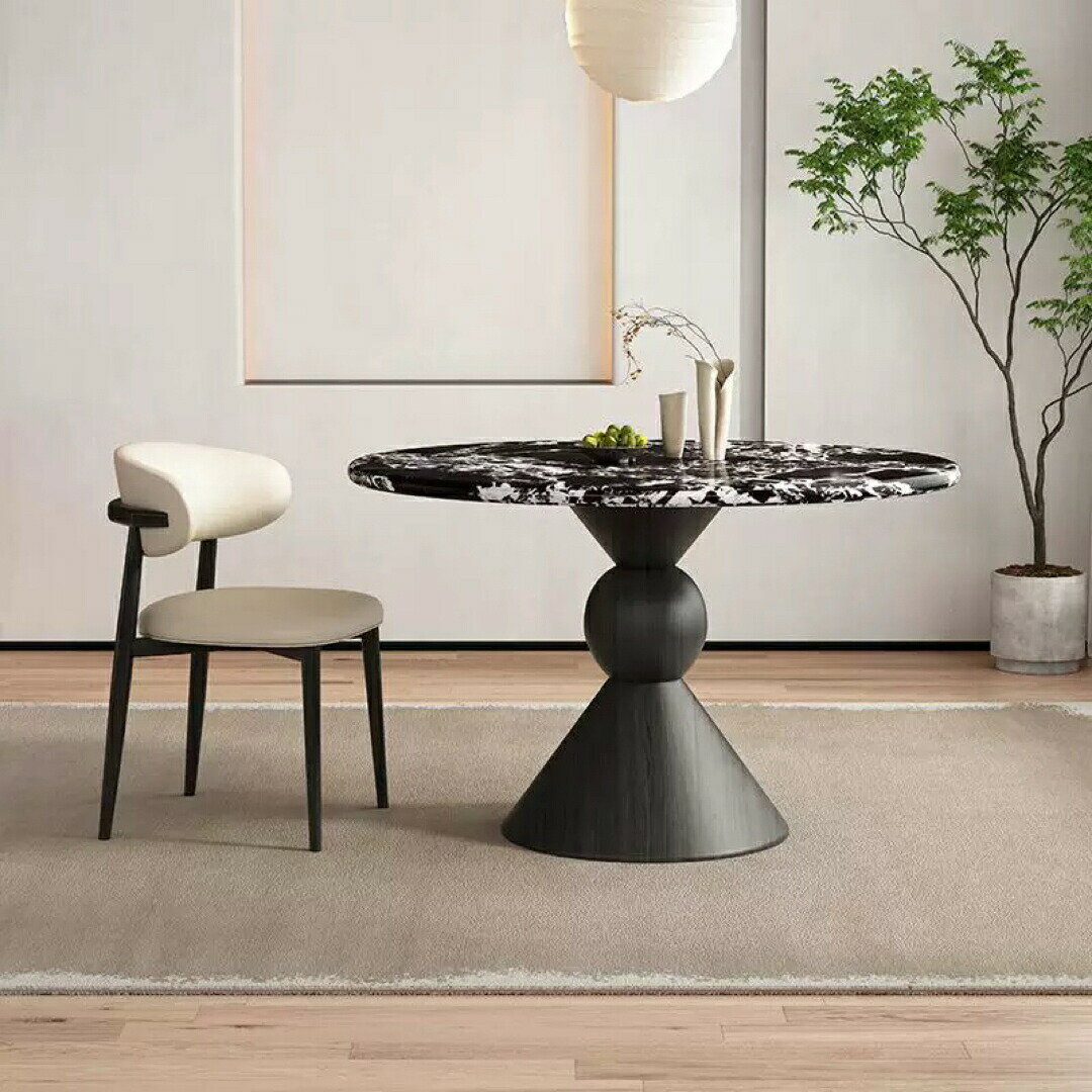 大理石 ダイニングテーブル 丸型 円形テーブル 食卓 モダン 北欧風 インテリア