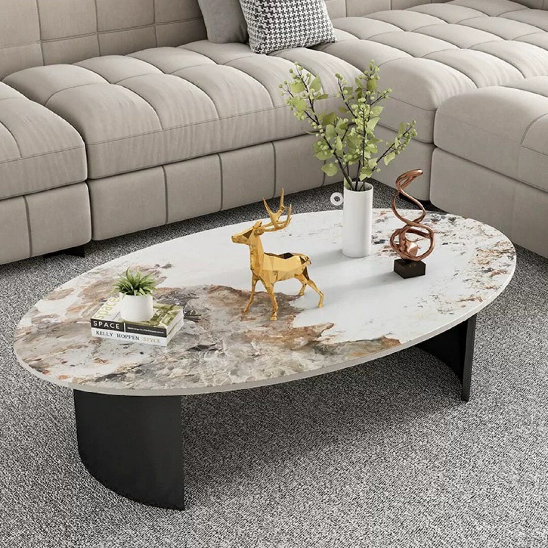 人造大理石センターテーブル モダンリビング ローテーブル 北欧風 サイドテーブル