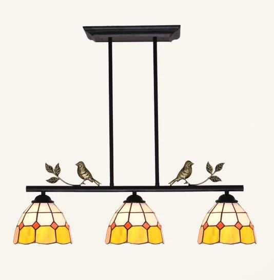 天井照明ステンドグラス ペンダントライト ステンドグラスランプ ガラス工芸品 電源直結タイプ