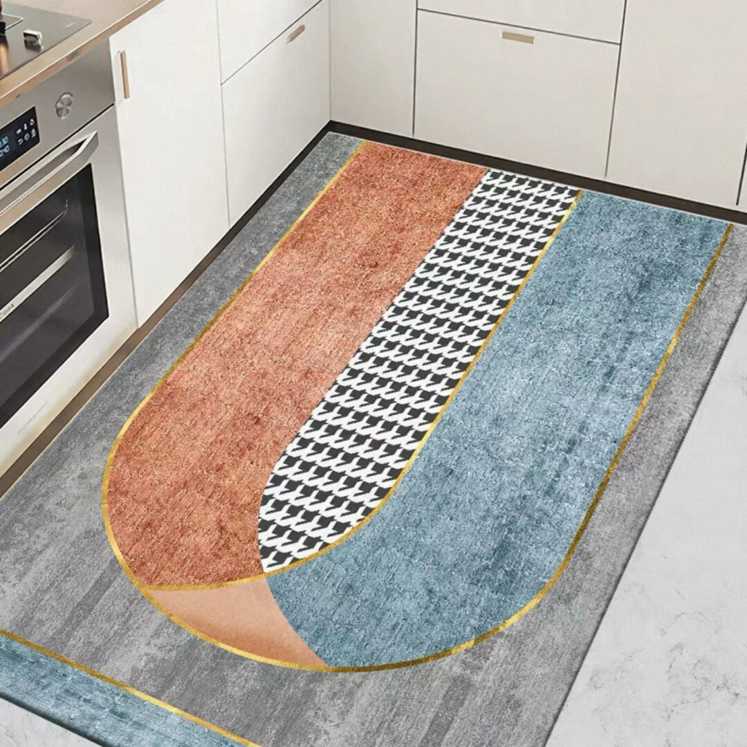 キッチンマットPVC防水防油防滑 玄関マット 台所マット 拭ける フロアマット