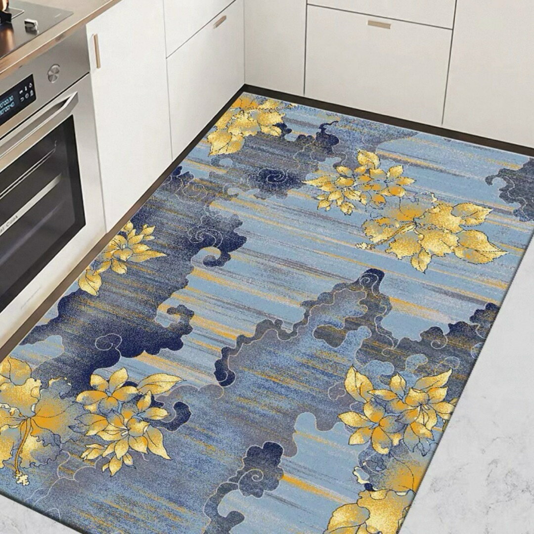 キッチンマットPVC防水防油防滑 玄関マット 台所マット 拭ける フロアマット