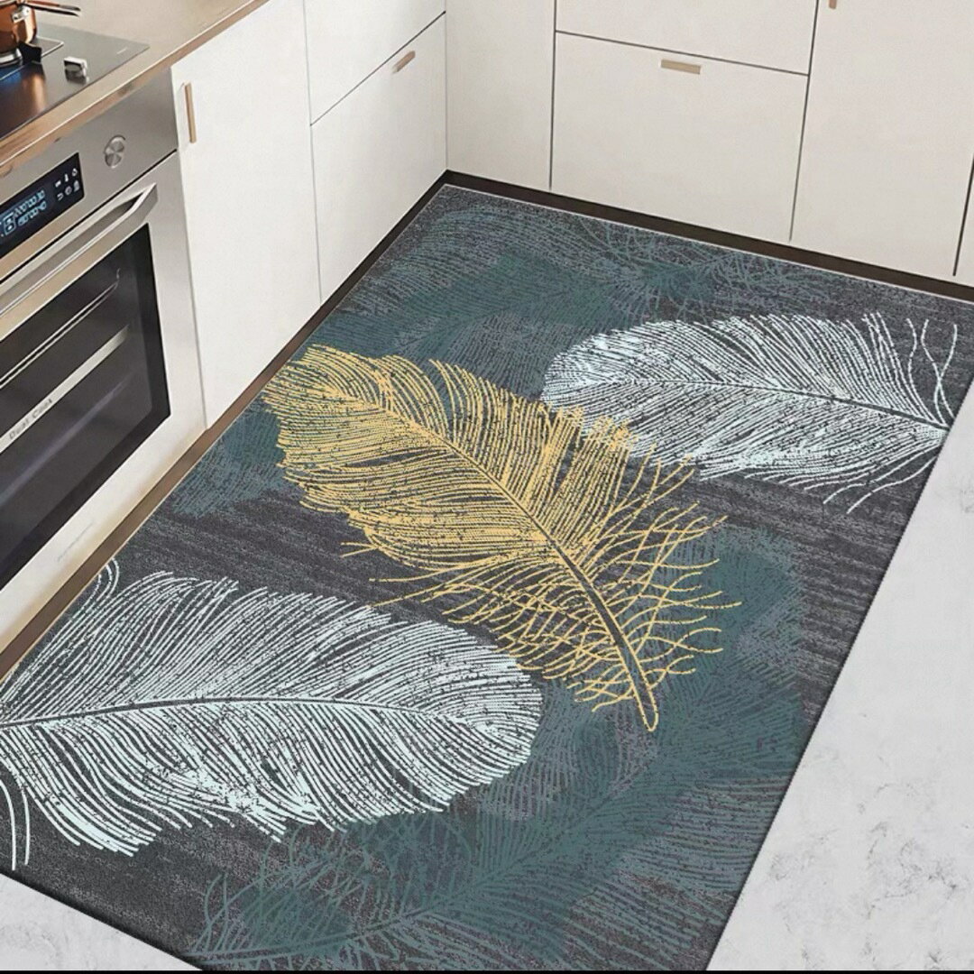 キッチンマットPVC防水防油防滑 玄関マット 台所マット 拭ける フロアマット