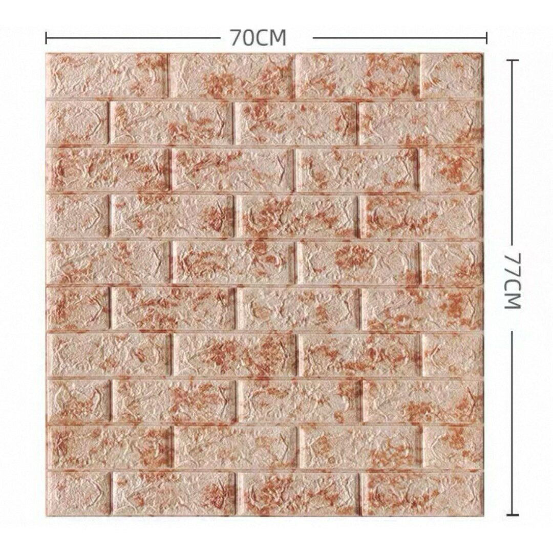 A06425540枚 70x77cm 背景壁 3D立体レンガ模様壁紙 ．防水 汚い防止カビ防止