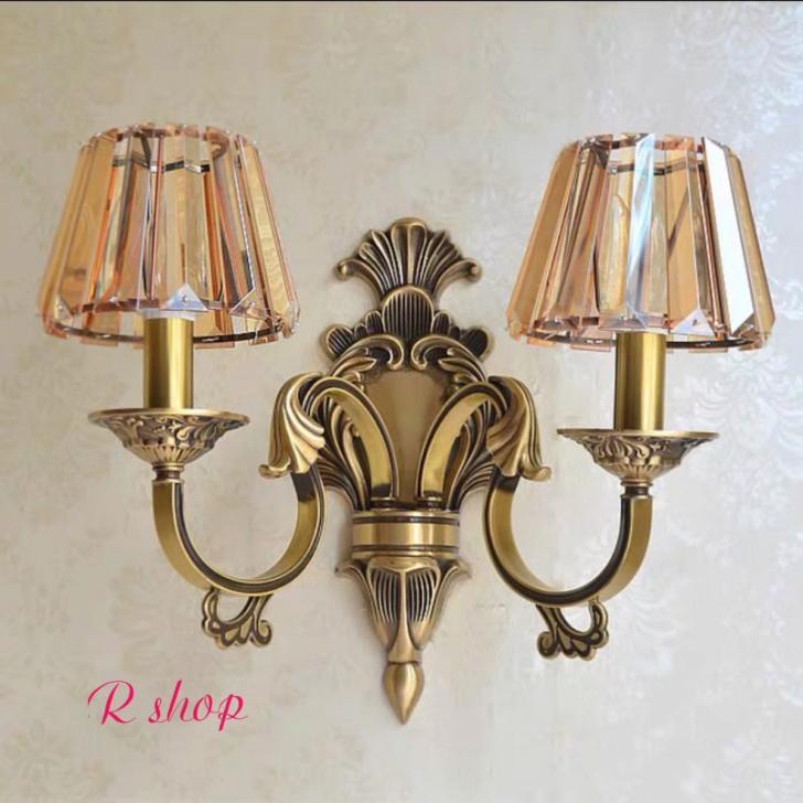 高級水晶壁掛け照明 ブラケットライト 壁掛け灯 玄関照明 間接照明 インテリア照明 銅