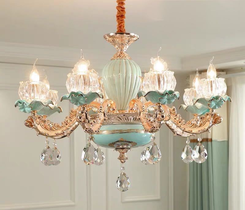 樂天商城 - 高級水晶天井照明 ペンダントライト 豪華 照明 シャンデリア 北欧デザイン 6灯 電源直結タイプ