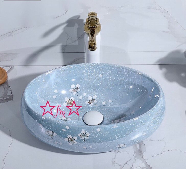 Rakuten - 高級 洗面台 洗面ボウルセット 洗面ボール 陶器 手水鉢 手洗器 手洗い鉢 洗面器 蛇口 排水金具付き