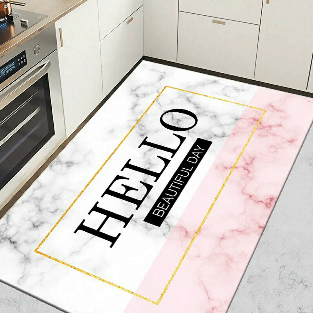 キッチンマットPVC防水防油防滑 玄関マット 台所マット 拭ける フロアマット