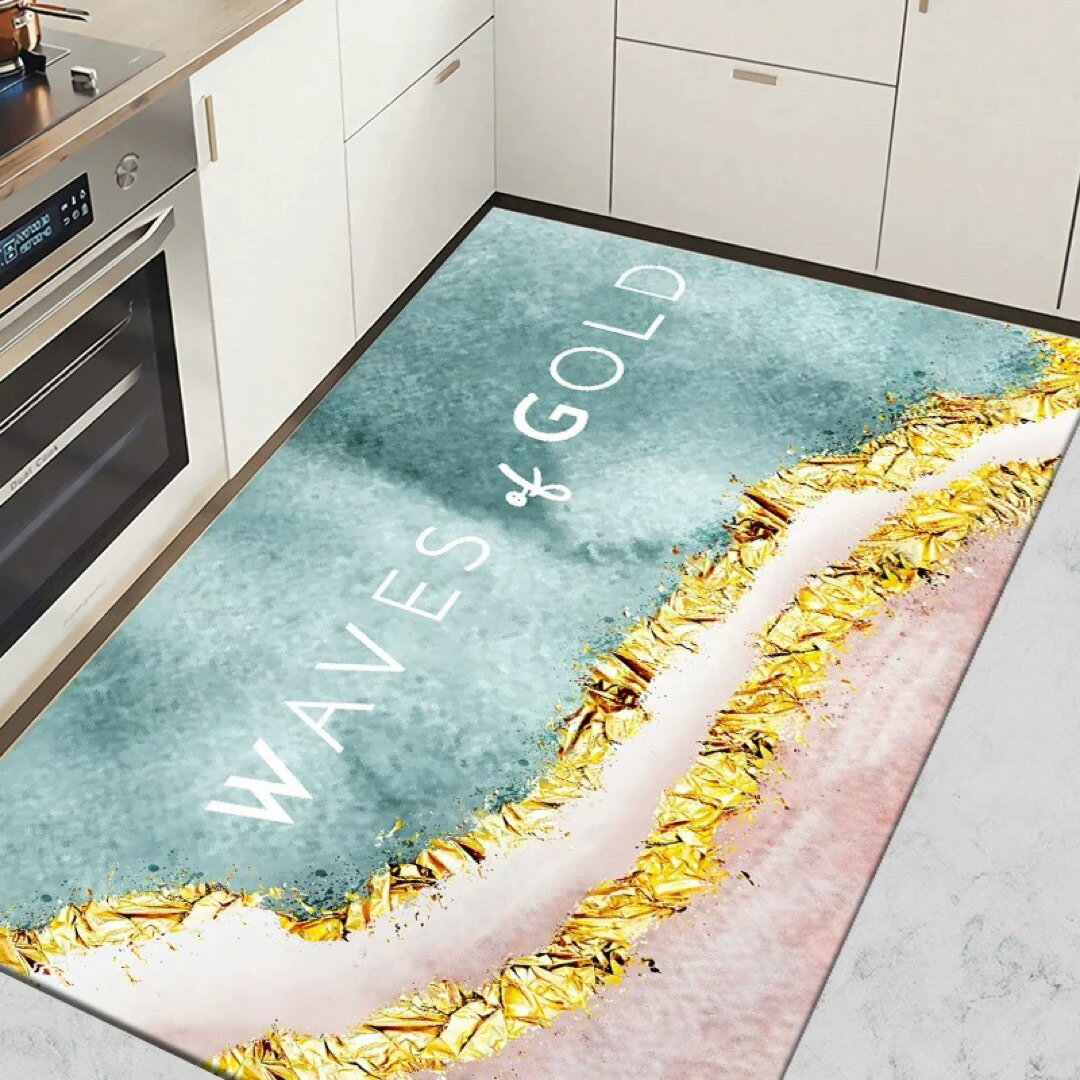 キッチンマットPVC防水防油防滑 玄関マット 台所マット 拭ける フロアマット