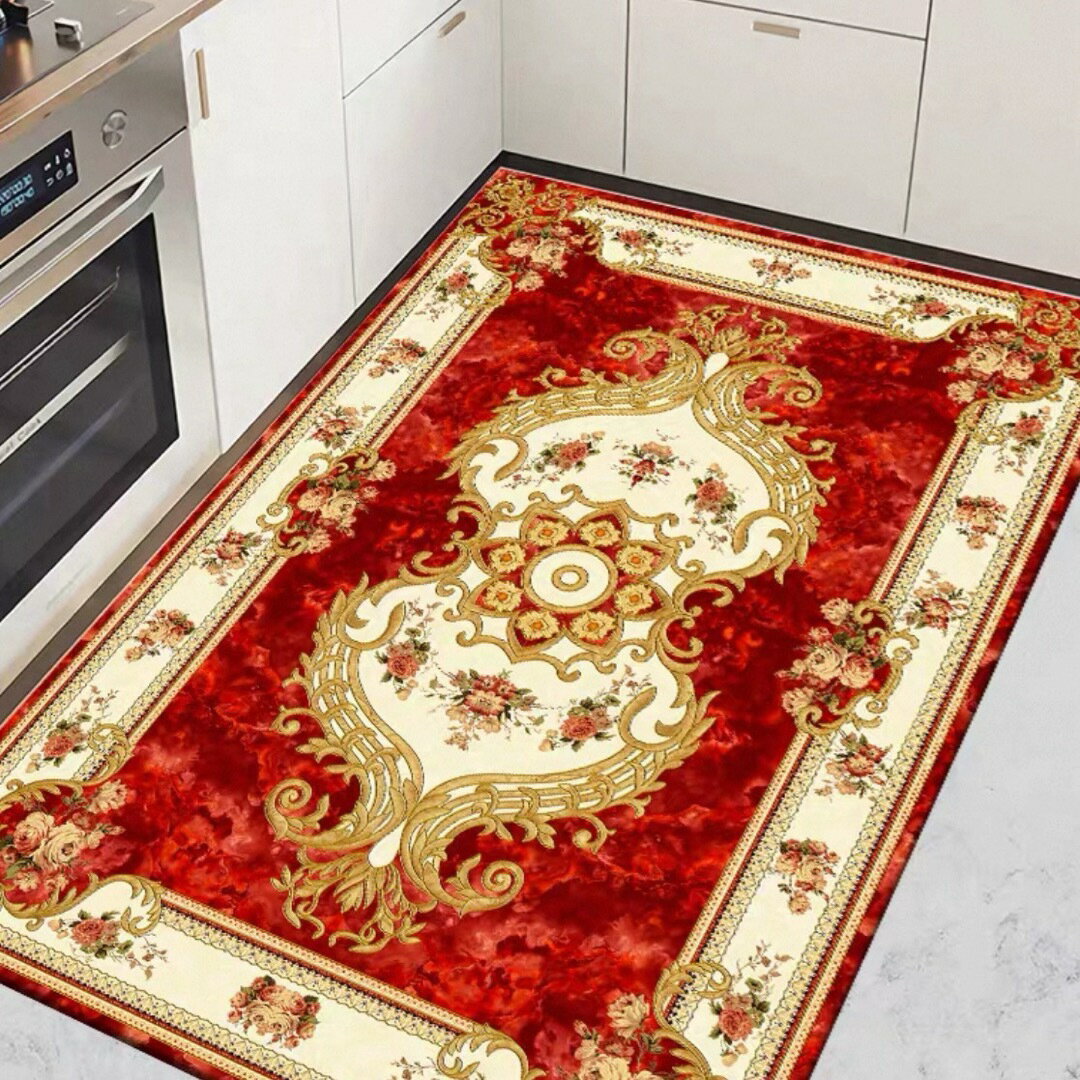 キッチンマットPVC防水防油防滑 玄関マット 台所マット 拭ける フロアマット