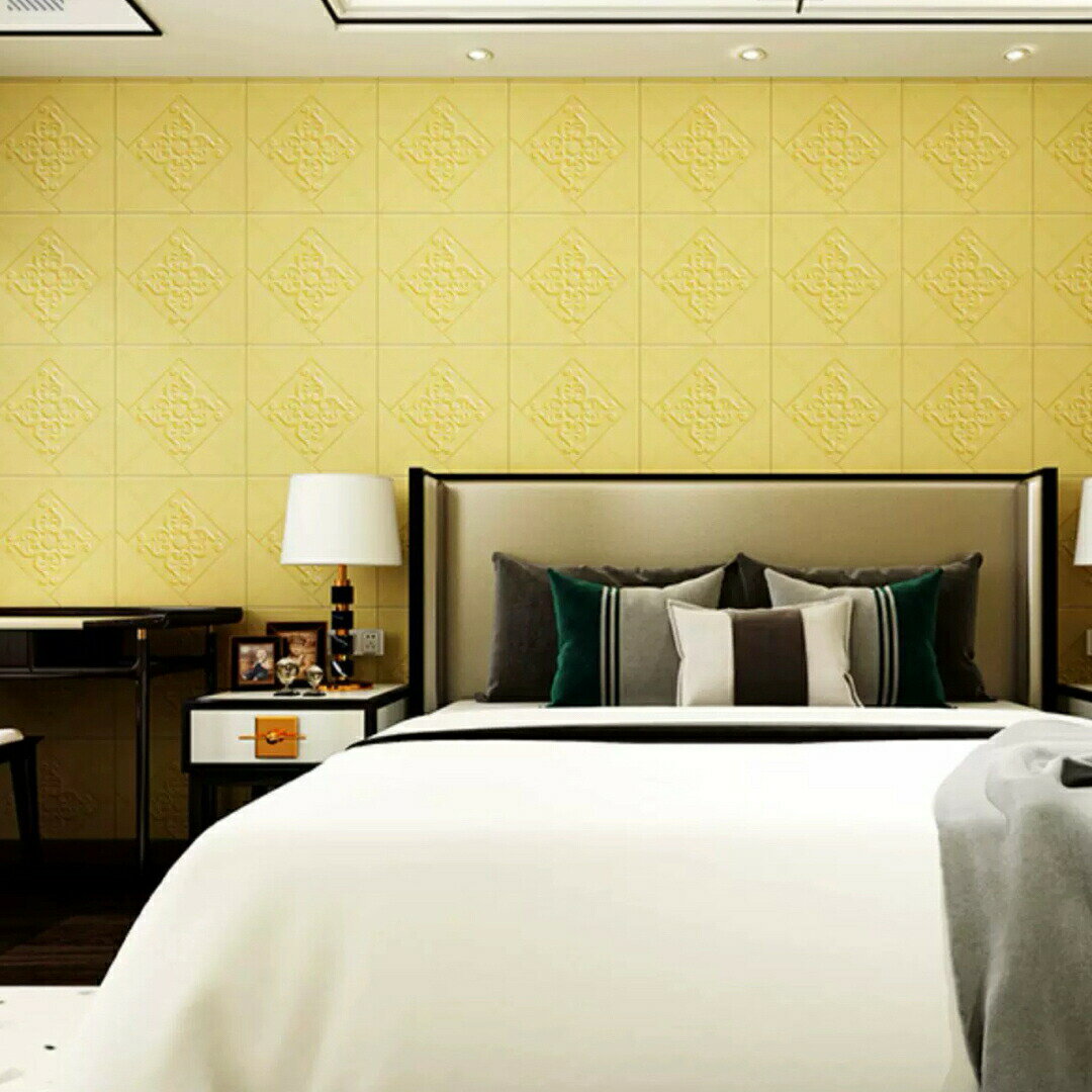 30枚70cm×70cm背景壁 3D立体レンガ模様壁紙 防水 汚い防止 カビ防止 [2]