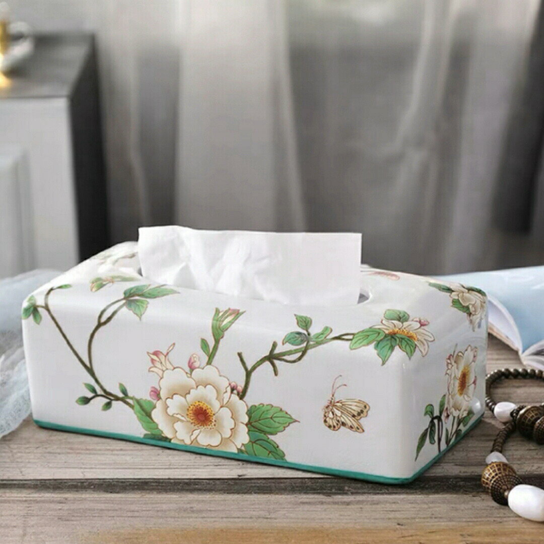 高級感 ティッシュケース 陶器 ティッシュボックス