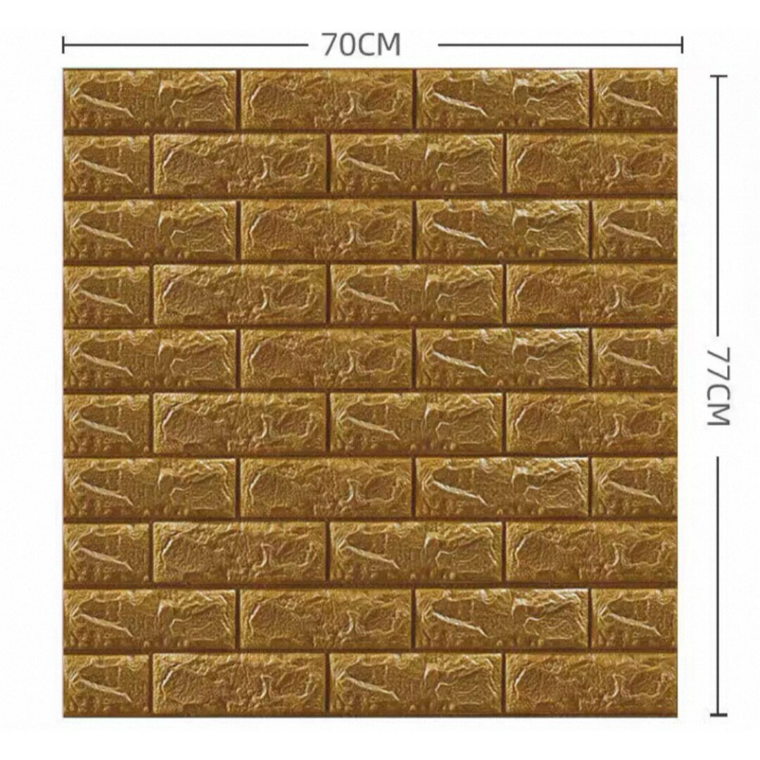40枚 70x77cm 背景壁 3D立体レンガ模様壁紙 ．防水 汚い防止カビ防止
