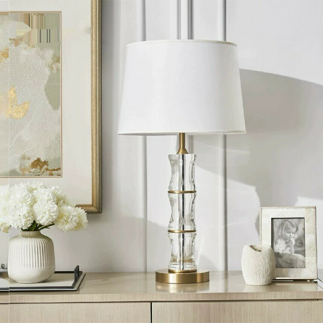 大型照明スタンドライト テーブルランプ デスクライト． 高級水晶卓上ステンド