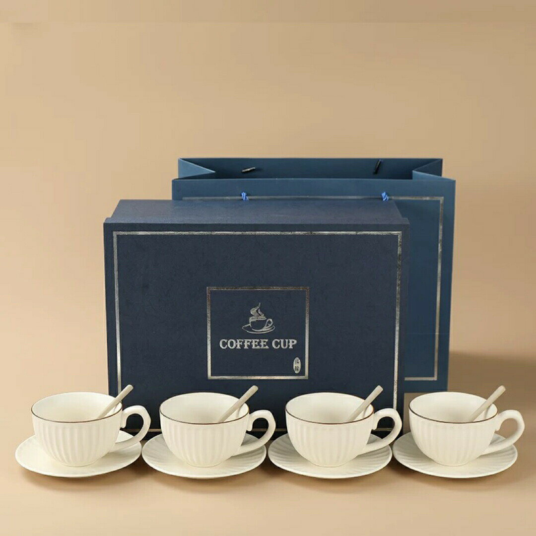 ティー・コーヒーカップセット カップ4客セット 陶磁器ティーセット