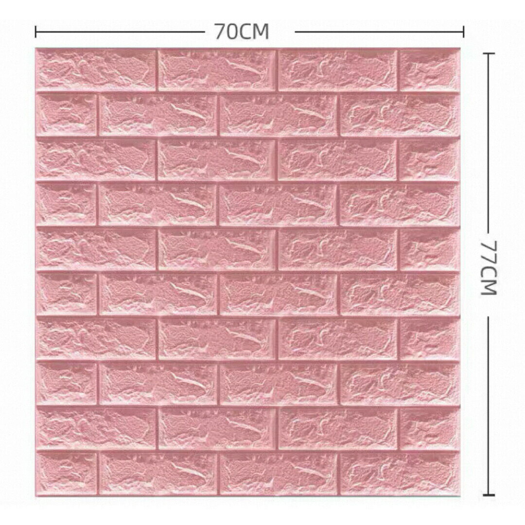 40枚 70x77cm 背景壁 3D立体レンガ模様壁紙 ．防水 汚い防止カビ防止