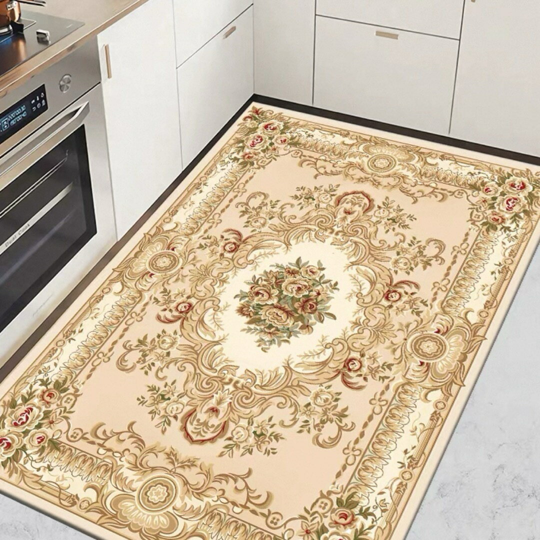 キッチンマットPVC防水防油防滑 玄関マット 台所マット 拭ける フロアマット