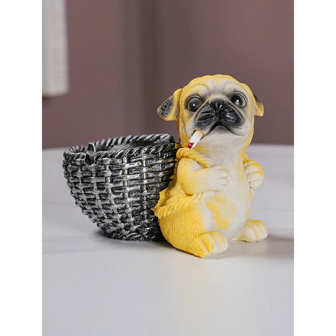 犬型 灰皿 イヌ 卓上収納 小物入れ パグ雑貨 置物 PUG