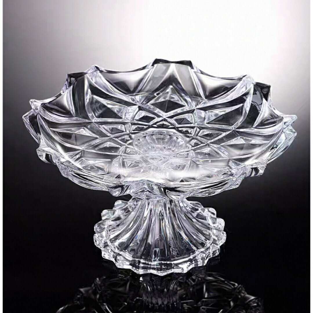 高級果物皿　ガラス盛り皿 お菓子皿、フルーツプレート 豪華 果物カゴ お菓子鉢