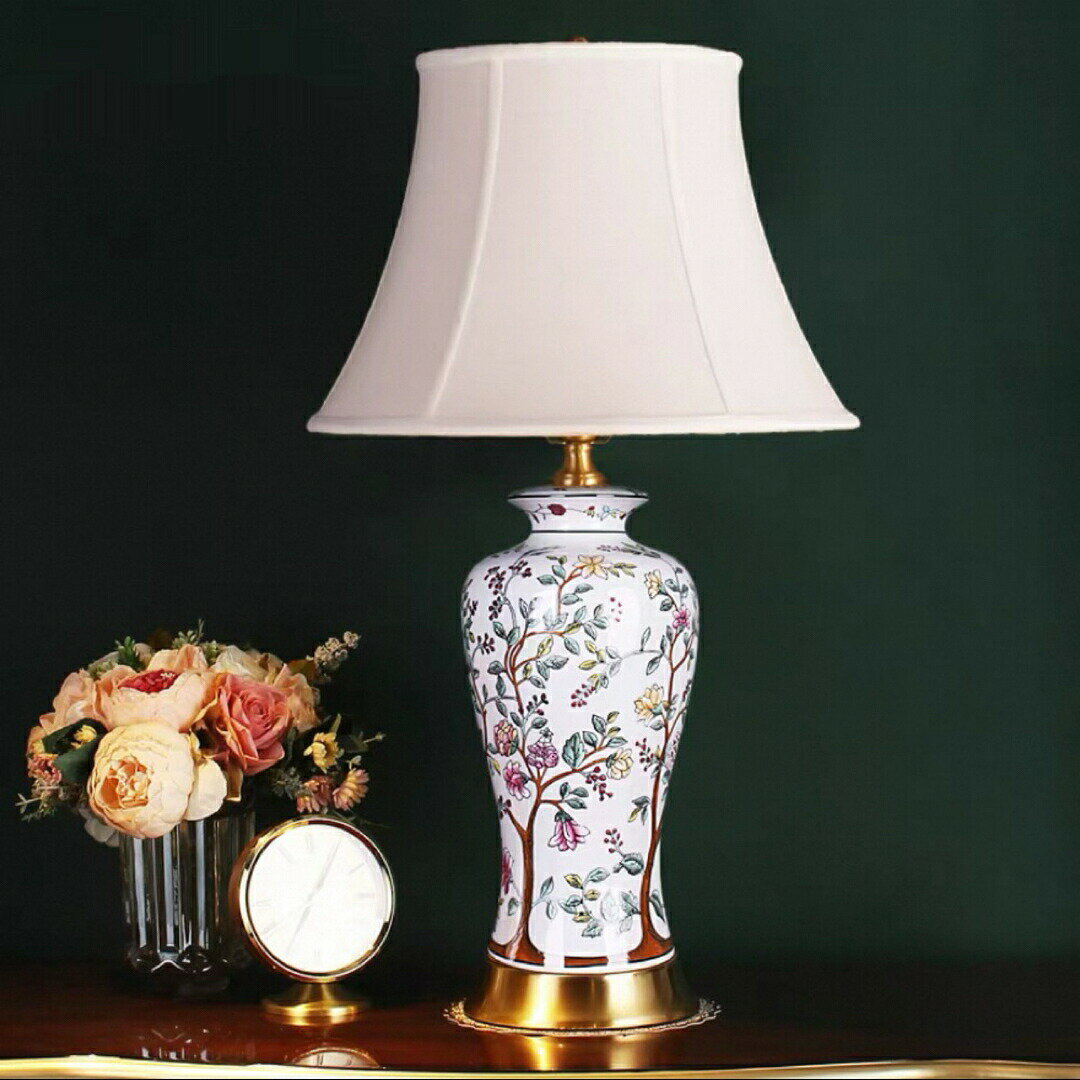 照明スタンドライト テーブルランプ デスクライト 卓上ステンド 高級陶器スタンド