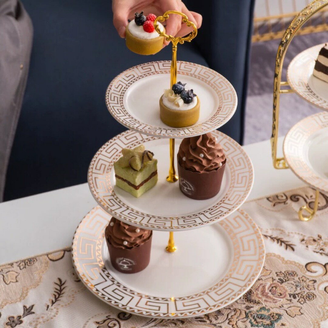 ケーキ スタンド プレート 3段 アフタヌーンティー フルーツ トレー 皿