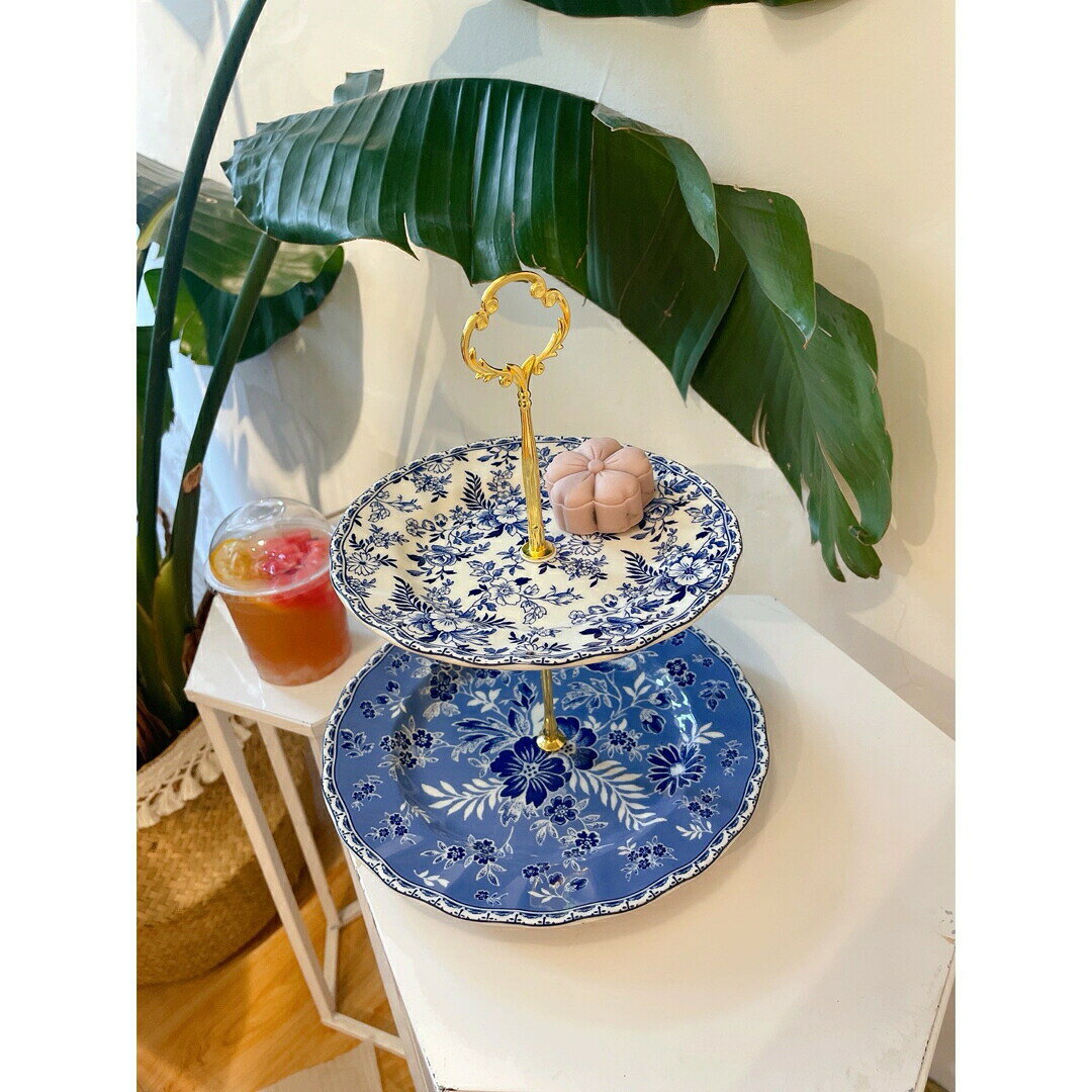 ケーキ スタンド プレート 2段セット アフタヌーンティー フルーツ トレー 皿