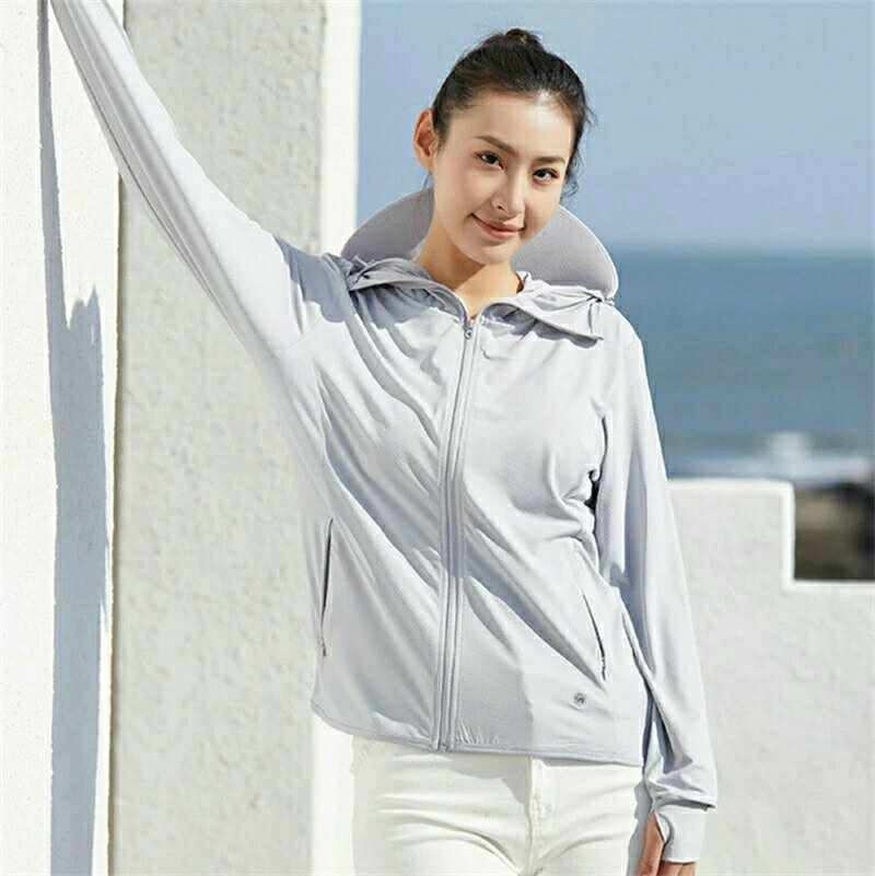 ラッシュガード フリル レディース ラッシュパーカー 夏 体型カバー 長袖 ゆったり ロング丈 冷感 UVカット uv 紫外線対策 日焼け止め服 フェイスカバー 日よけパーカー 軽量 スポーツ UVパーカー 日よけ帽 アウトドア パーカー ロングパーカー フード 指穴 ロング