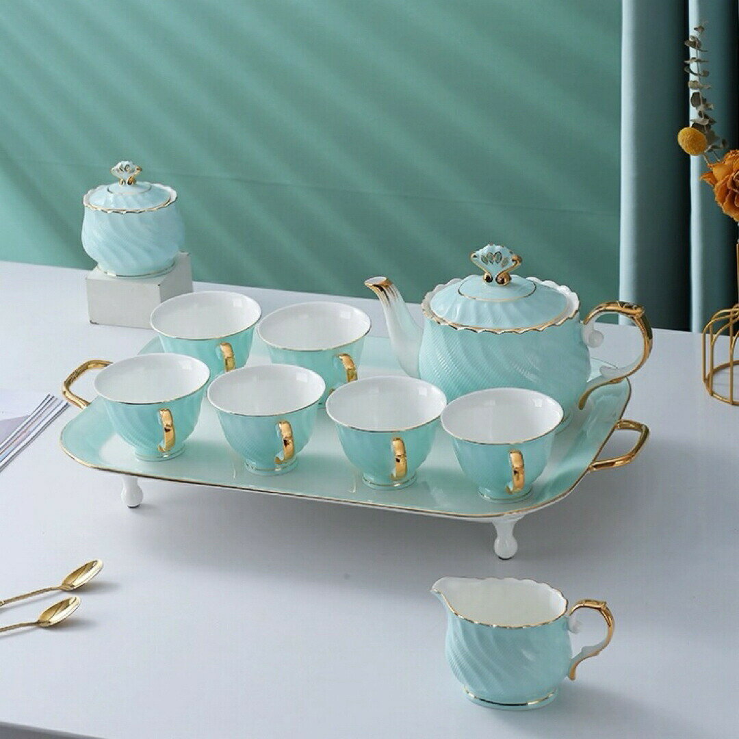 西洋調ティーカップセット 花柄陶器 高級感 カップ＆ソーサー 6客コーヒーカップ