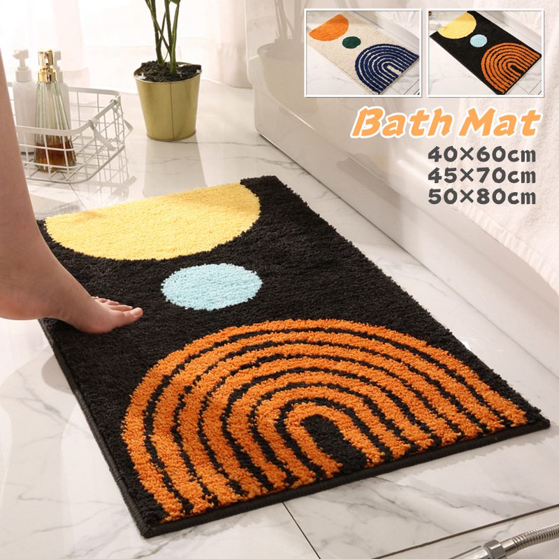 樂天商城 - バスマット 洗える ラグマット 50×80cm 40×60cm 玄関マット 浴室マット 吸水 速乾 抗菌 防臭 屋内マット ドアマット 滑り止め マット 長方形 お風呂 足ふきマット 快適 ふわふわ サラサラ シンプル おしゃれ 大判 トイレマット 手入れ簡単 多機能 吸水マット フロアマット