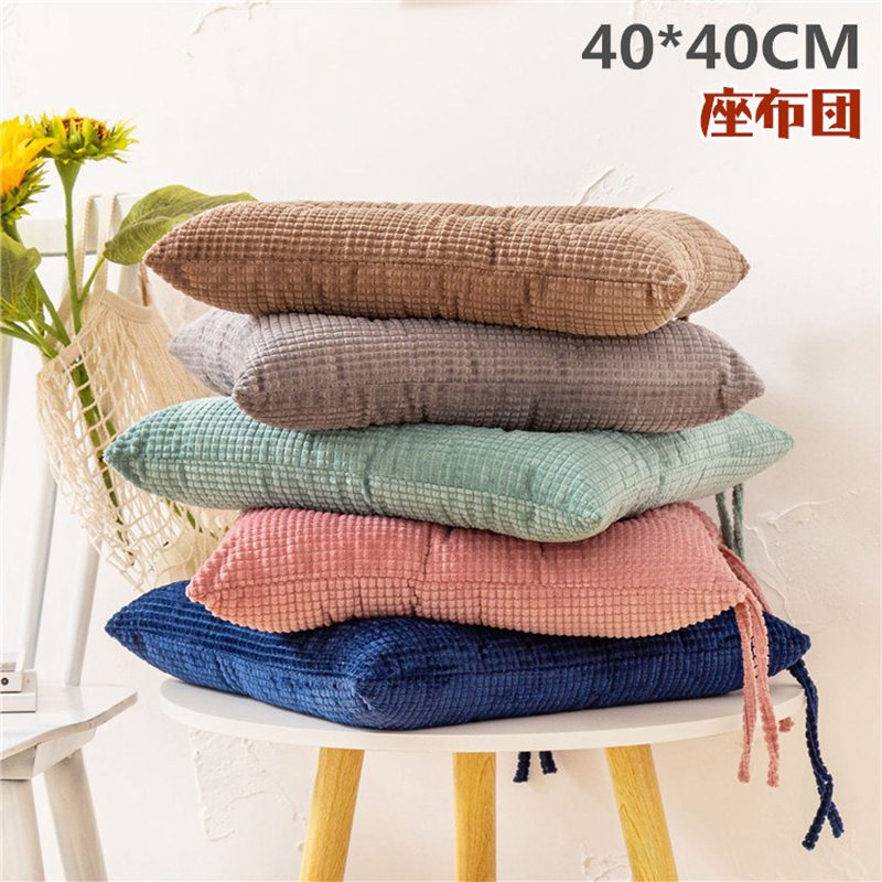 座布団 フロアクッション 40cm 正方形/四角 チェアパッド ごろ寝クッション 椅子用...